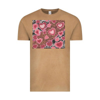 Vintage Camel valentine's day hearts with leopard and cowhide Vintage Tee - RanaPortraitStore