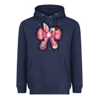 Navy easter bunny pencil bow Heavyweight Hoodie - CowhideDigitalArt