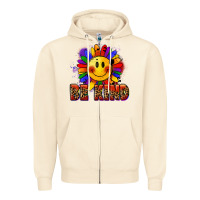 Sandshell Be kind pride Zipper Hoodie - FaDigitalArtStudio