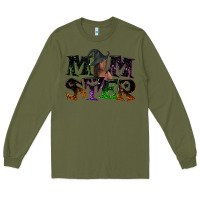 Army Green Momster with witch Long Sleeve Tee - NancyCooperArtShop