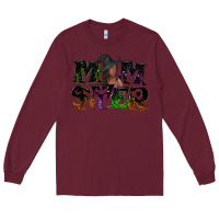 Burgundy Momster with witch Long Sleeve Tee - NancyCooperArtShop