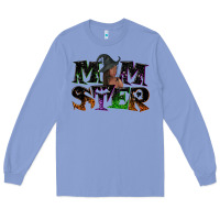 Colony Blue Momster with witch Long Sleeve Tee - NancyCooperArtShop