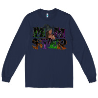 Navy Momster with witch Long Sleeve Tee - NancyCooperArtShop