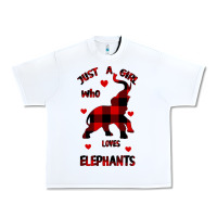 White Just a girl who loves Elephants - Elephant Urban Heavy Tee - Bettercallsaul