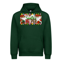 Forest Green Christmas Santa's Helper Urban Hoodie - Artiststas