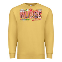 Antique Gold Nurse Valentine Premium Sweatshirt - CowhideDigitalArt