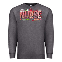 Charcoal Heather Nurse Valentine Premium Sweatshirt - CowhideDigitalArt