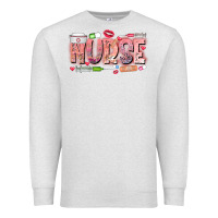 Oatmeal Heather Nurse Valentine Premium Sweatshirt - CowhideDigitalArt
