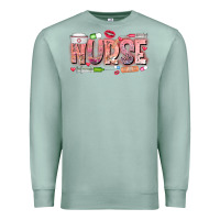 Seafoam Nurse Valentine Premium Sweatshirt - CowhideDigitalArt
