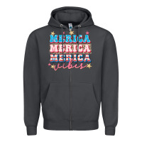 Smoke Merica vibes Zipper Hoodie - FaDigitalArtStudio