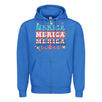 True Royal Merica vibes Zipper Hoodie - FaDigitalArtStudio