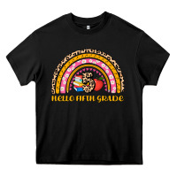 Black back to school rainbow hello fifth grade Heavy Core Tee - AdoDesignShop