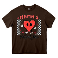 Chocolate Brown mama's valentine Heavy Core Tee - MaliasSmallBusiness