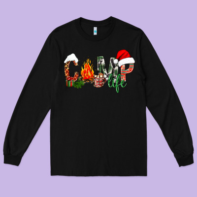Christmas Camp Long Sleeve Tee Designed By Nancycooperartshop
