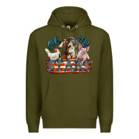 Army Green Oh my stars farm animals Premium Hoodie - FaDigitalArtStudio