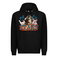 Black Oh my stars farm animals Premium Hoodie - FaDigitalArtStudio