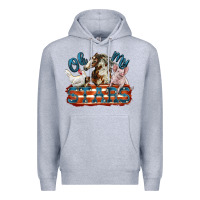 Heather Grey Oh my stars farm animals Premium Hoodie - FaDigitalArtStudio