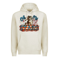 Oatmeal Heather Oh my stars farm animals Premium Hoodie - FaDigitalArtStudio