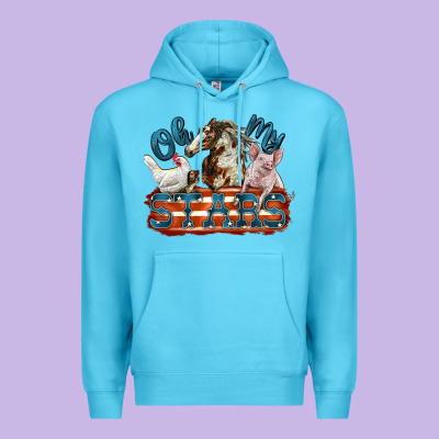 Oh My Stars Farm Animals Premium Hoodie Designed By Fadigitalartstudio