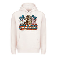 Pale Pink Oh my stars farm animals Premium Hoodie - FaDigitalArtStudio