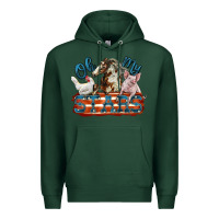 Sports Green Oh my stars farm animals Premium Hoodie - FaDigitalArtStudio
