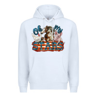 White Oh my stars farm animals Premium Hoodie - FaDigitalArtStudio