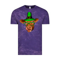 Cloud Purple St Patricks Day Cow Vintage Tee - Bettercallsaul