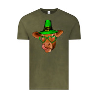 Vintage Olive St Patricks Day Cow Vintage Tee - Bettercallsaul