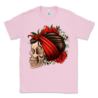 Bubblegum Pink bandana and roses skull Classic Tee - Jasminsmagicworld