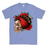 Colony Blue bandana and roses skull Classic Tee - Jasminsmagicworld