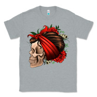 Heather Grey bandana and roses skull Classic Tee - Jasminsmagicworld