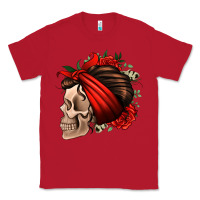 Red bandana and roses skull Classic Tee - Jasminsmagicworld