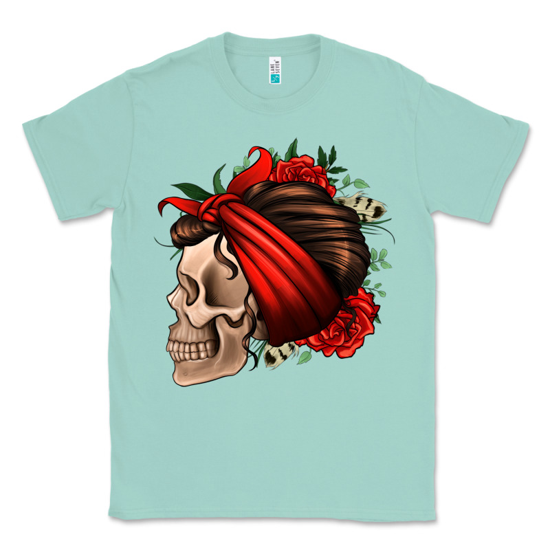 Bandana And Roses Skull Classic Tee by Jasminsmagicworld | Teevron