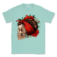Seafoam bandana and roses skull Classic Tee - Jasminsmagicworld