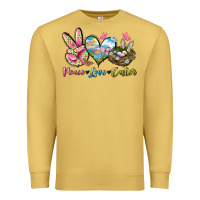 Antique Gold Peace love Easter Premium Sweatshirt - LillyAllenDesigns