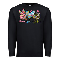 Black Peace love Easter Premium Sweatshirt - LillyAllenDesigns