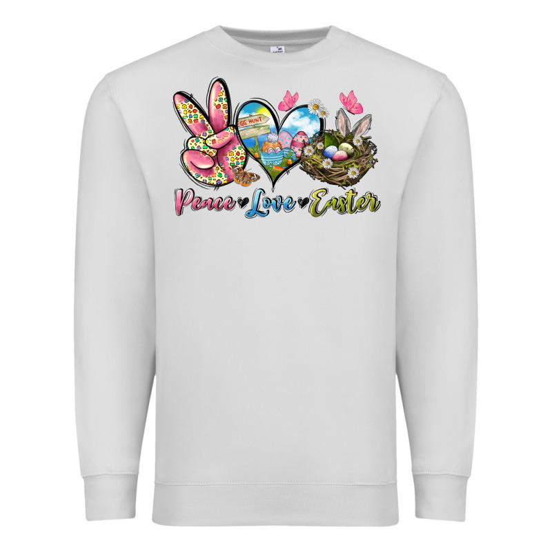 Peace Love Easter Premium Sweatshirt by LillyAllenDesigns | Teevron