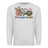 Dove Grey Peace love Easter Premium Sweatshirt - LillyAllenDesigns