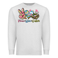 Oatmeal Heather Peace love Easter Premium Sweatshirt - LillyAllenDesigns