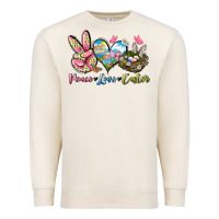 Sandshell Peace love Easter Premium Sweatshirt - LillyAllenDesigns