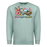 Seafoam Peace love Easter Premium Sweatshirt - LillyAllenDesigns