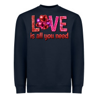 Navy Love is all you need Valentine's Day Heavyweight Sweatshirt - HowdyJamesFarm