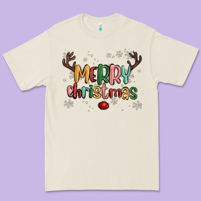 Merry Christmas Raindeerr Premium Tee Designed By Maliassmallbusiness