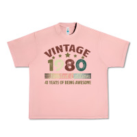Salmon Vintage 1980 Limited Edition 41 Years Of Being Awesome Urban Heavy Tee - Bettercallsaul