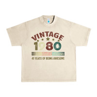 Sandshell Vintage 1980 Limited Edition 41 Years Of Being Awesome Urban Heavy Tee - Bettercallsaul