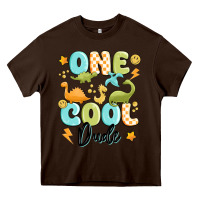 Chocolate Brown one cool dude Heavy Core Tee - MaliasSmallBusiness