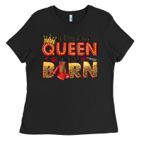 Black on this day a queen was born Ladies Tee - NancyCooperArtShop