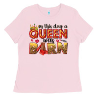Bubblegum Pink on this day a queen was born Ladies Tee - NancyCooperArtShop