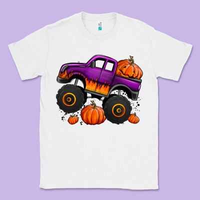 Halloween Jack O Lantern Monster Truck Classic Tee Designed By Jasminsmagicworld