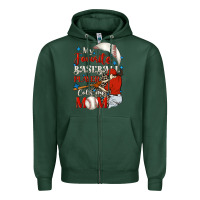 Sports Green My favorite baseball player calls me mom Zipper Hoodie - FaDigitalArtStudio